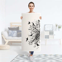 Kühlschrank Folie Tree and Birds 2 - Küche - Kühlschrankgröße 60x120 cm