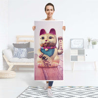 Kühlschrank Folie Winkekatze - Küche - Kühlschrankgröße 60x120 cm