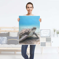 Kühlschrank Folie Green Sea Turtle - Küche - Kühlschrankgröße 60x80 cm