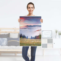 Kühlschrank Folie Herbstwald - Küche - Kühlschrankgröße 60x80 cm