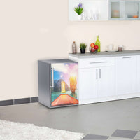 Kühlschrank Folie Blue Water Lagoon Kühlschrank 60x80 cm