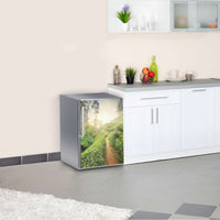 Kühlschrank Folie Green Tea Fields Kühlschrank 60x80 cm