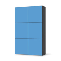 Möbel Klebefolie Blau Light - IKEA Besta Schrank Hoch 6 Türen - schwarz