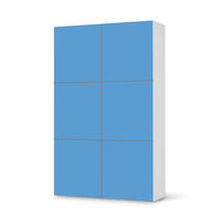 Möbel Klebefolie Blau Light - IKEA Besta Schrank Hoch 6 Türen - weiss