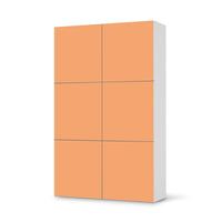 Möbel Klebefolie Orange Light - IKEA Besta Schrank Hoch 6 Türen - weiss