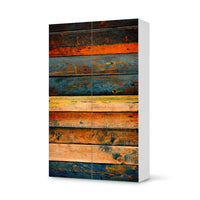 Möbel Klebefolie Wooden - IKEA Besta Schrank Hoch 6 Türen - weiss