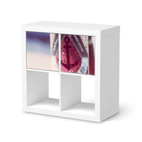 Möbel Klebefolie Anker 2 - IKEA Expedit Regal 2 Türen Quer - weiss