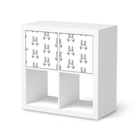 Möbel Klebefolie Hoppel - IKEA Expedit Regal 2 Türen Quer - weiss
