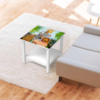 Möbel Klebefolie Wild Animals - IKEA Hemnes Beistelltisch 55x55 cm - Kinderzimmer