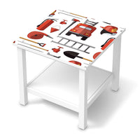 Möbel Klebefolie Firefighter - IKEA Hemnes Beistelltisch 55x55 cm - weiss