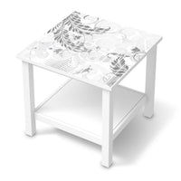 Möbel Klebefolie Florals Plain 2 - IKEA Hemnes Beistelltisch 55x55 cm - weiss