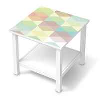 Möbel Klebefolie Melitta Pastell Geometrie - IKEA Hemnes Beistelltisch 55x55 cm - weiss