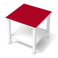 Möbel Klebefolie Rot Dark - IKEA Hemnes Beistelltisch 55x55 cm - weiss