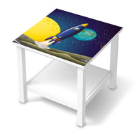 Möbel Klebefolie Space Rocket - IKEA Hemnes Beistelltisch 55x55 cm - weiss