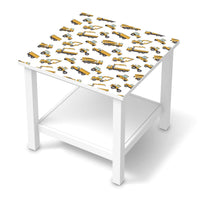 Möbel Klebefolie Working Cars - IKEA Hemnes Beistelltisch 55x55 cm - weiss
