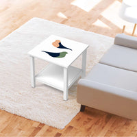 Möbel Klebefolie Vintage Vögel - IKEA Hemnes Beistelltisch 55x55 cm - Wohnzimmer