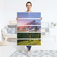 Möbel Klebefolie Alpenblick - IKEA Malm Kommode 6 Schubladen (hoch) - Folie