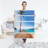 Möbel Klebefolie Caribbean - IKEA Malm Kommode 6 Schubladen (hoch) - Folie
