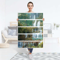 Möbel Klebefolie Rainforest - IKEA Malm Kommode 6 Schubladen (hoch) - Folie