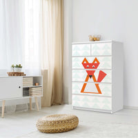 Möbel Klebefolie Füchslein - IKEA Malm Kommode 6 Schubladen (hoch) - Schlafzimmer