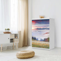 Möbel Klebefolie Herbstwald - IKEA Malm Kommode 6 Schubladen (hoch) - Schlafzimmer
