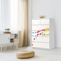 Möbel Klebefolie Splash 2 - IKEA Malm Kommode 6 Schubladen (hoch) - Schlafzimmer