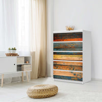 Möbel Klebefolie Wooden - IKEA Malm Kommode 6 Schubladen (hoch) - Schlafzimmer