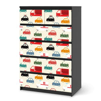 Möbel Klebefolie Cars - IKEA Malm Kommode 6 Schubladen (hoch) - schwarz