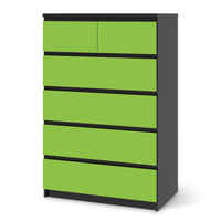Möbel Klebefolie Hellgrün Dark - IKEA Malm Kommode 6 Schubladen (hoch) - schwarz