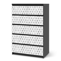 Möbel Klebefolie Mediana - IKEA Malm Kommode 6 Schubladen (hoch) - schwarz