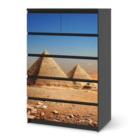 Möbel Klebefolie Pyramids - IKEA Malm Kommode 6 Schubladen (hoch) - schwarz