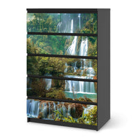 Möbel Klebefolie Rainforest - IKEA Malm Kommode 6 Schubladen (hoch) - schwarz