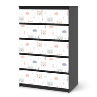 Möbel Klebefolie Sweet Dreams - IKEA Malm Kommode 6 Schubladen (hoch) - schwarz