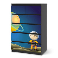 Möbel Klebefolie Young Explorer - IKEA Malm Kommode 6 Schubladen (hoch) - schwarz