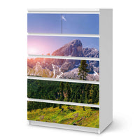 Möbel Klebefolie Alpenblick - IKEA Malm Kommode 6 Schubladen (hoch) - weiss