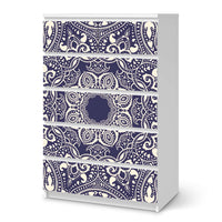 Möbel Klebefolie Blue Mandala - IKEA Malm Kommode 6 Schubladen (hoch) - weiss