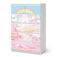 Möbel Klebefolie Candyland - IKEA Malm Kommode 6 Schubladen (hoch) - weiss