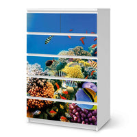 Möbel Klebefolie Coral Reef - IKEA Malm Kommode 6 Schubladen (hoch) - weiss
