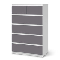 Möbel Klebefolie Grau Light - IKEA Malm Kommode 6 Schubladen (hoch) - weiss