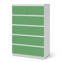 Möbel Klebefolie Grün Light - IKEA Malm Kommode 6 Schubladen (hoch) - weiss
