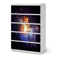 Möbel Klebefolie Nebula - IKEA Malm Kommode 6 Schubladen (hoch) - weiss