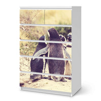 Möbel Klebefolie Pingu Friendship - IKEA Malm Kommode 6 Schubladen (hoch) - weiss