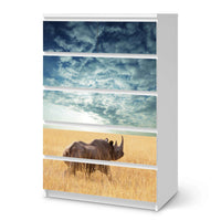 Möbel Klebefolie Rhino - IKEA Malm Kommode 6 Schubladen (hoch) - weiss