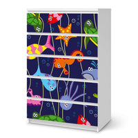 Möbel Klebefolie Underwater Life - IKEA Malm Kommode 6 Schubladen (hoch) - weiss