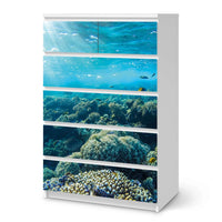 Möbel Klebefolie Underwater World - IKEA Malm Kommode 6 Schubladen (hoch) - weiss