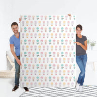Möbel Klebefolie Flying Animals - IKEA Pax Schrank 201 cm Höhe - Schiebetür 75 cm - Folie