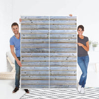 Möbel Klebefolie Greyhound - IKEA Pax Schrank 201 cm Höhe - Schiebetür 75 cm - Folie