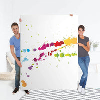 Möbel Klebefolie Splash 2 - IKEA Pax Schrank 201 cm Höhe - Schiebetür 75 cm - Folie