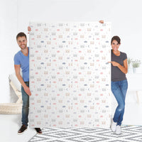Möbel Klebefolie Sweet Dreams - IKEA Pax Schrank 201 cm Höhe - Schiebetür 75 cm - Folie