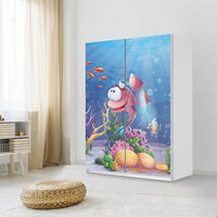 Möbel Klebefolie Bubbles - IKEA Pax Schrank 201 cm Höhe - Schiebetür 75 cm - Kinderzimmer